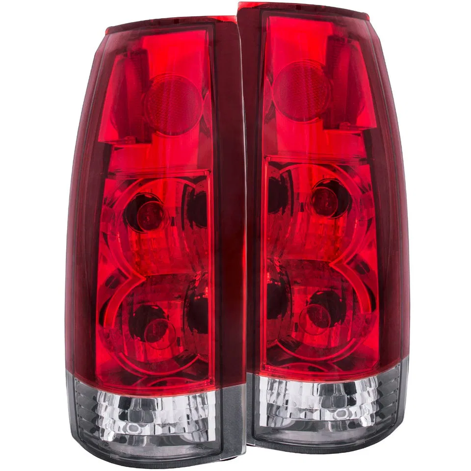 211140 – ANZO Tail Light Assembly, Uses OE Bulbs Red/ Clear Lens Chrome Housing Set of 2